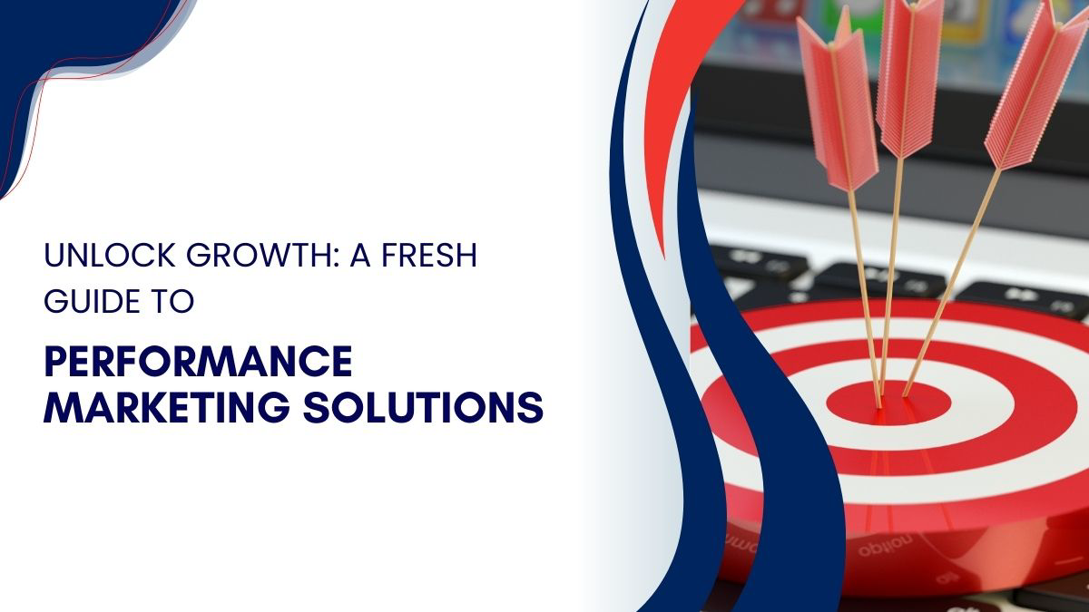 Performance marketing solutions guide with target and arrows illustration
