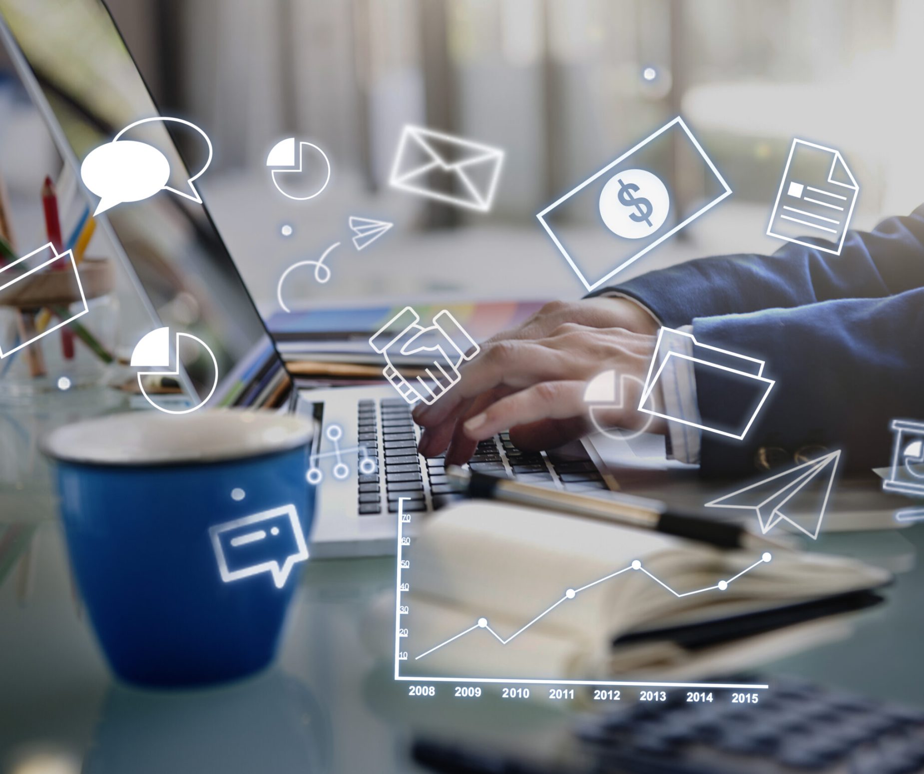 Corporate Management Strategy Solution Branding Concept