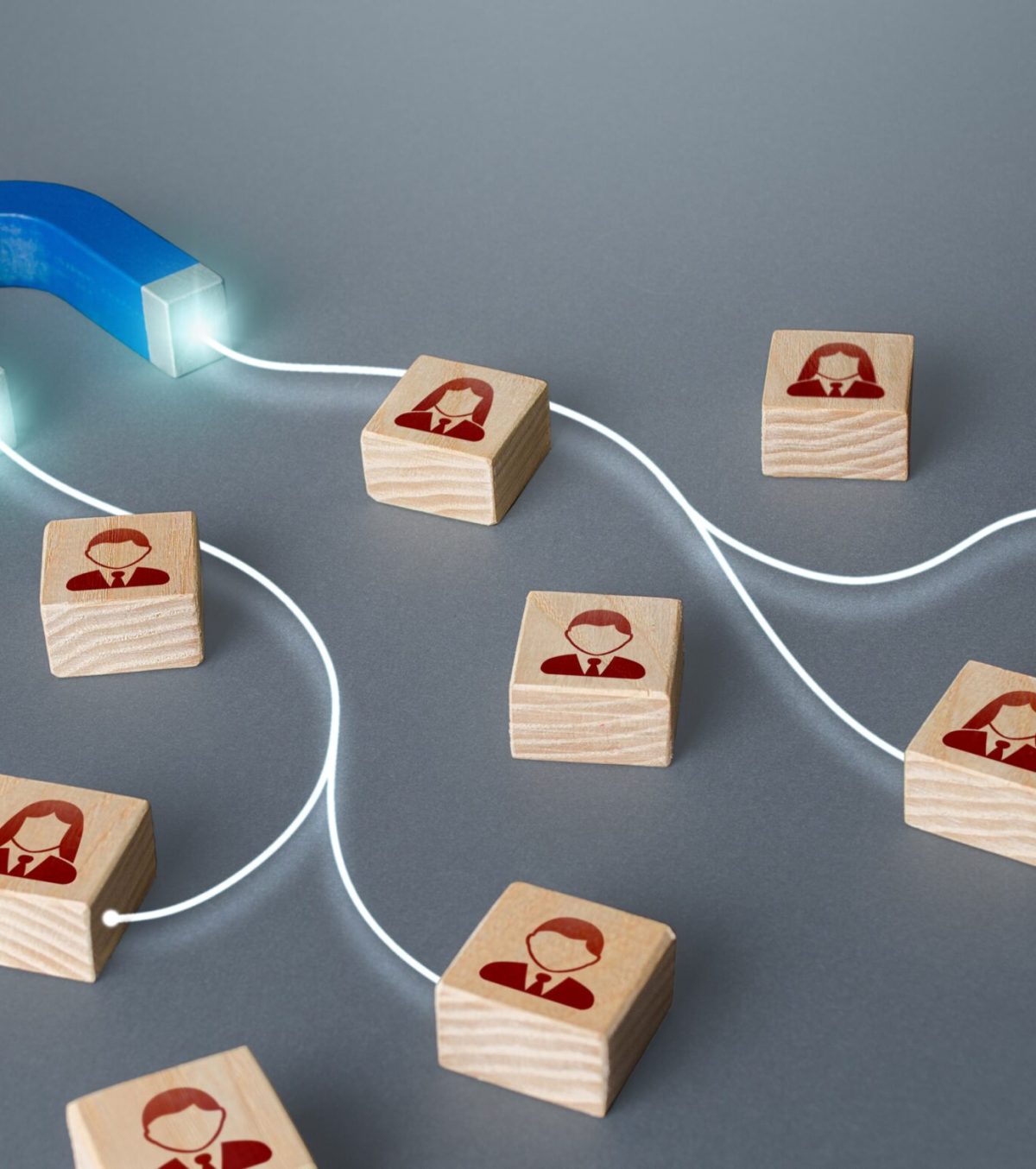 Magnet selectively attracts people hiring highly qualified professional staff best candidate min