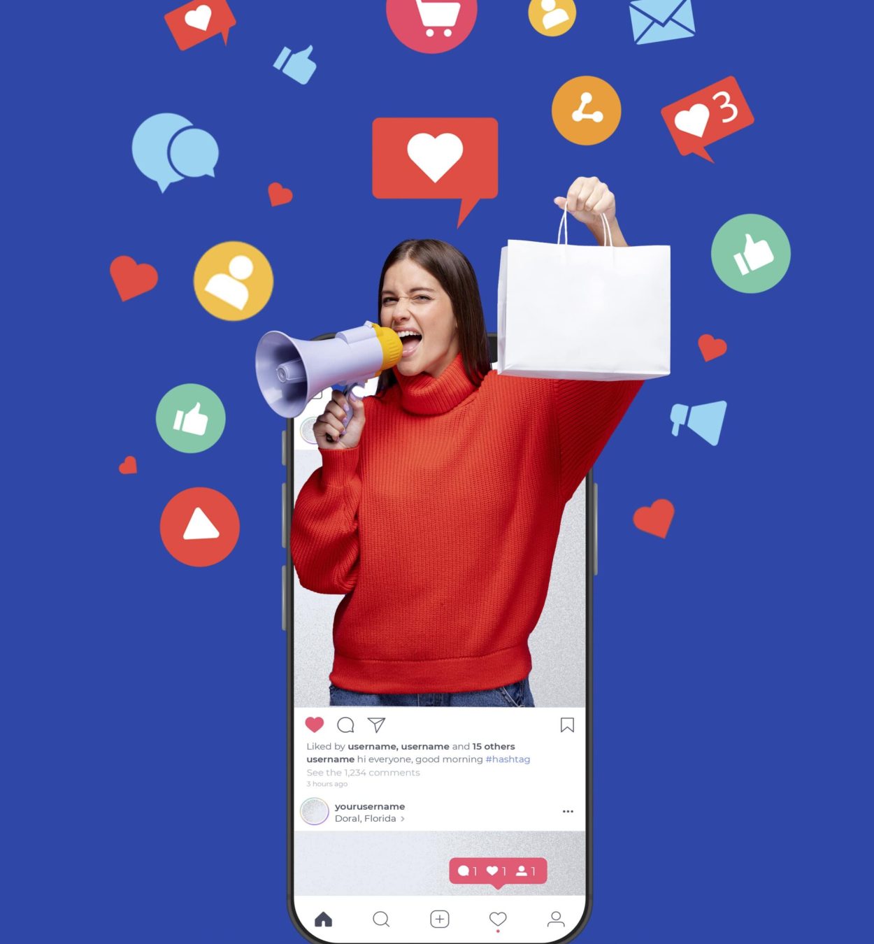 Social media marketing concept marketing with applications min