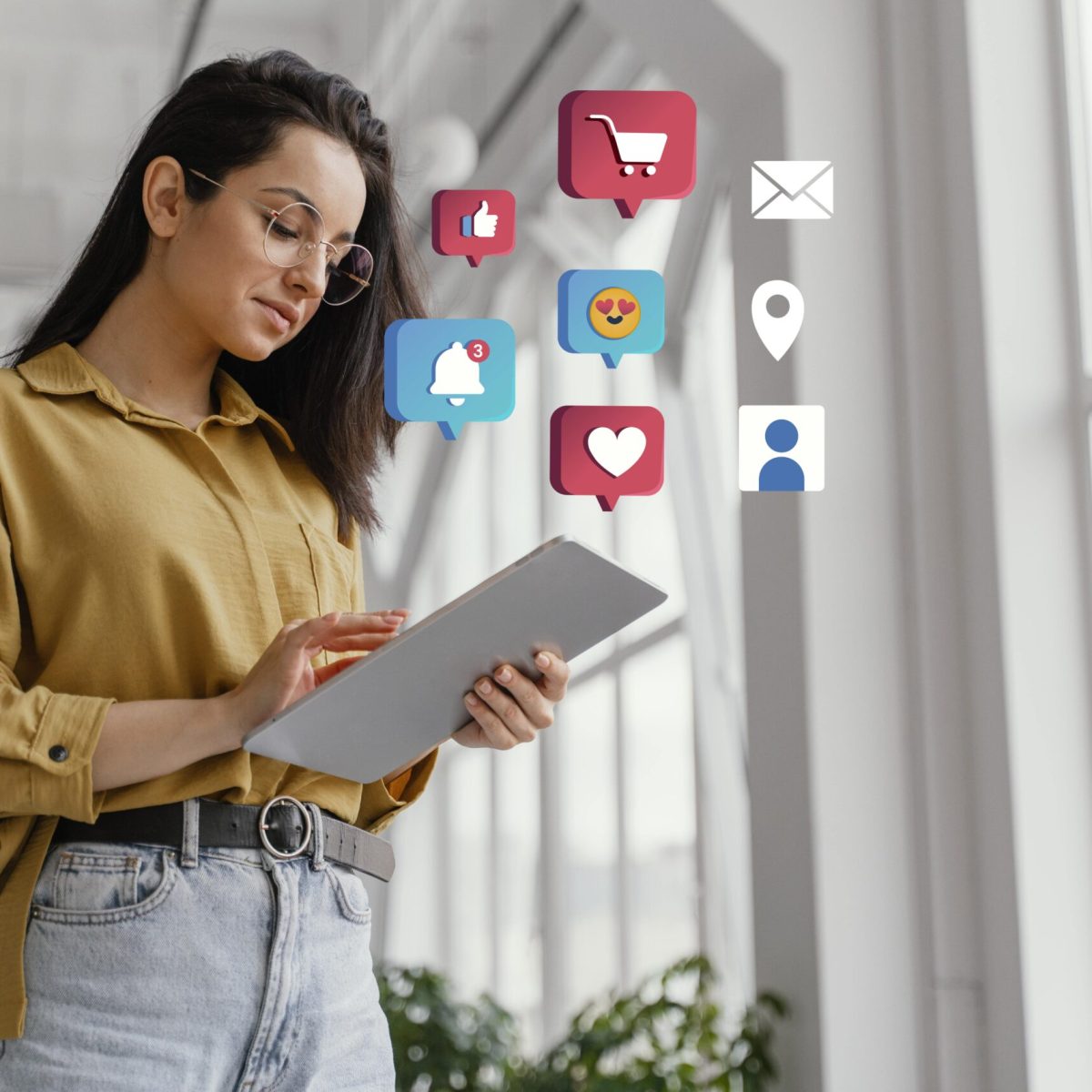 Social media marketing concept marketing with applications min